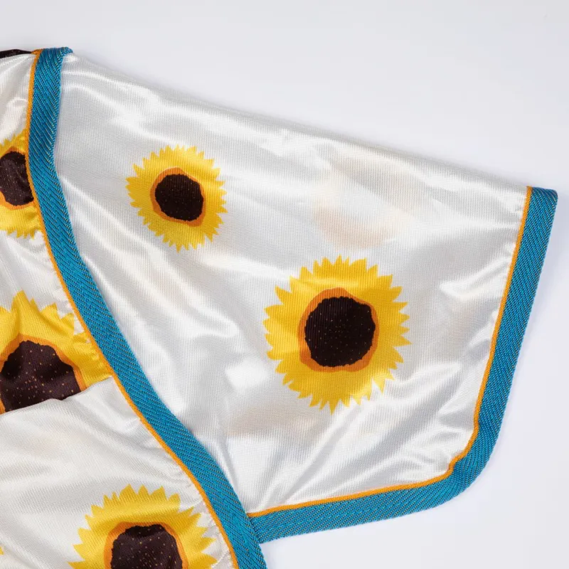 Shires Tempest Original Printed Combo Neck Fly Sheet: Sunflower-3