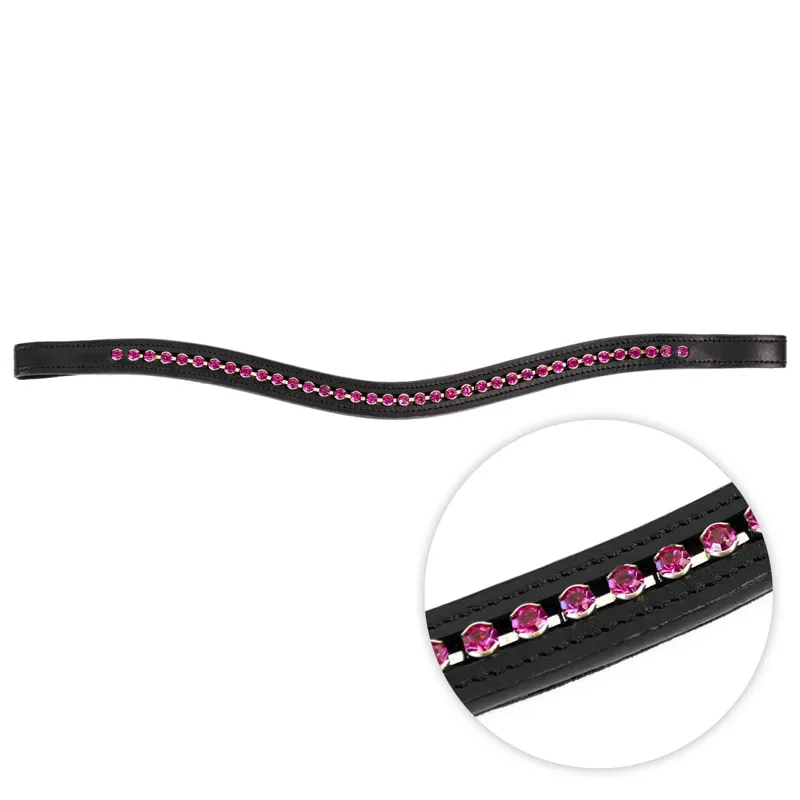 Velociti GARA Large Crystal Browband - Black/Pink