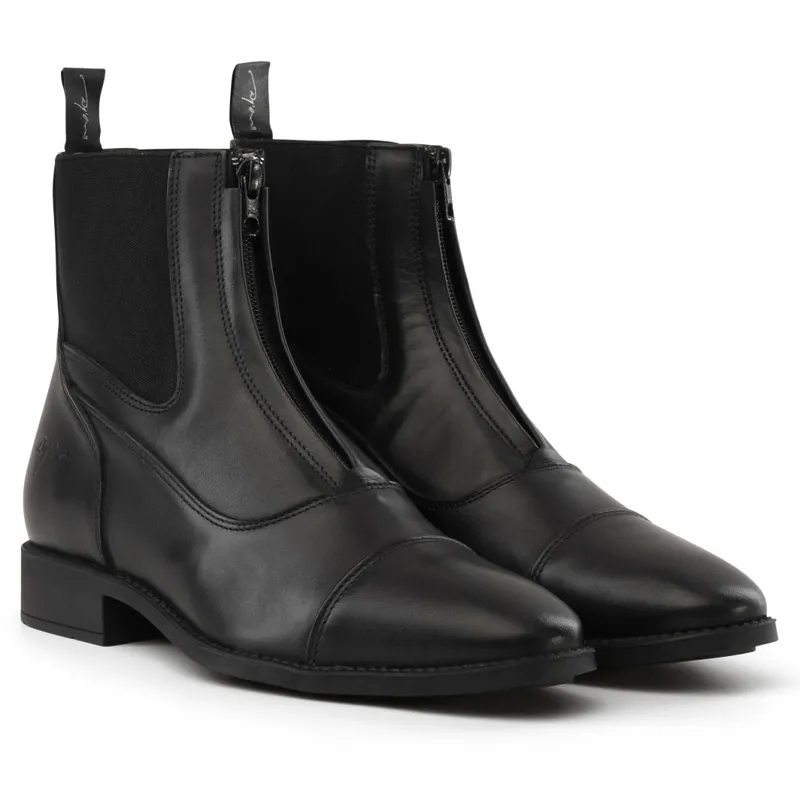 Dy'on Front Zip Paddock Boots - Black-2