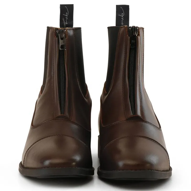 Dy'on Front Zip Paddock Boots - Brown-3