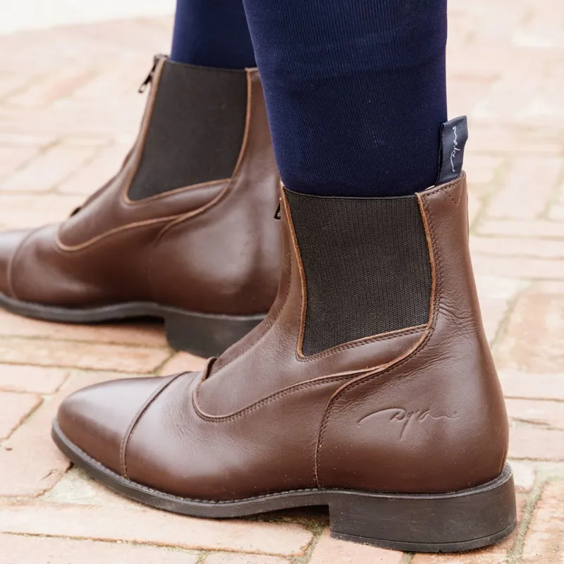 Dy'on Front Zip Paddock Boots - Brown-9