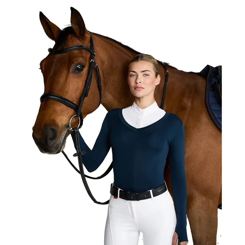 Aztec Diamond Ladies Show Sweater - Navy-2