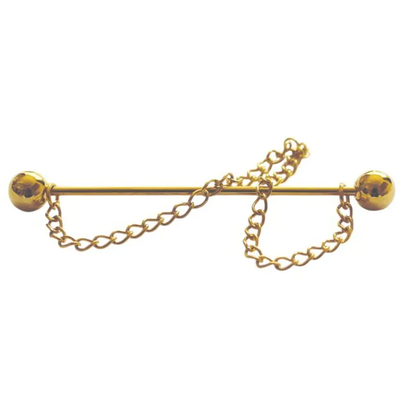 Equetech Show Collar Pin and Chain - Gold