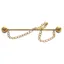 Equetech Show Collar Pin and Chain - Gold