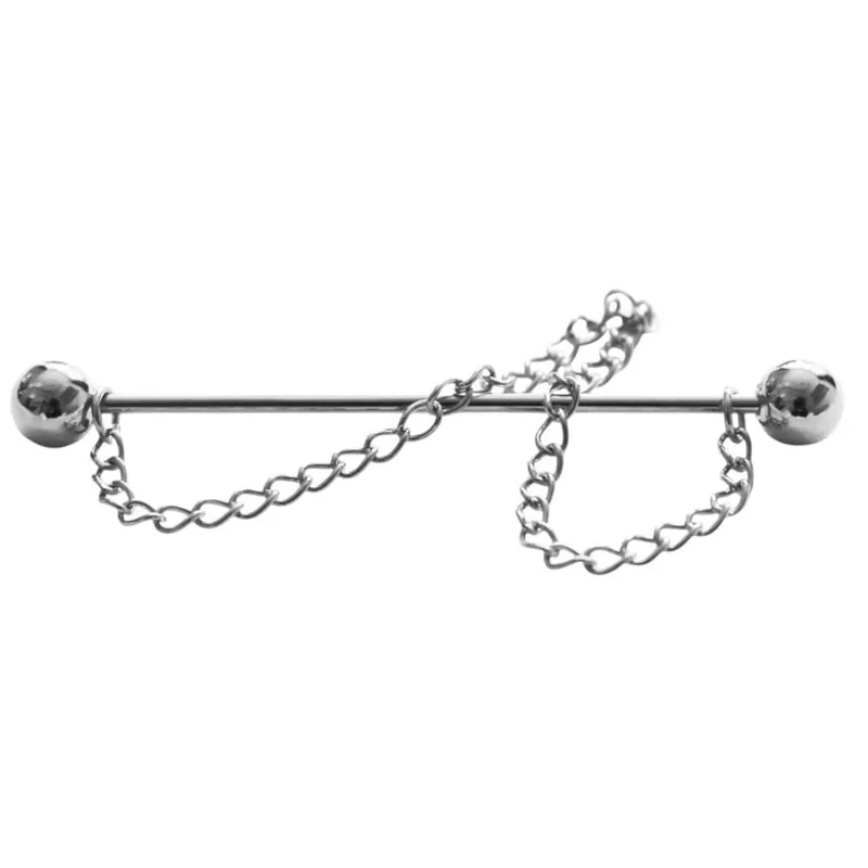 Equetech Show Collar Pin and Chain - Silver