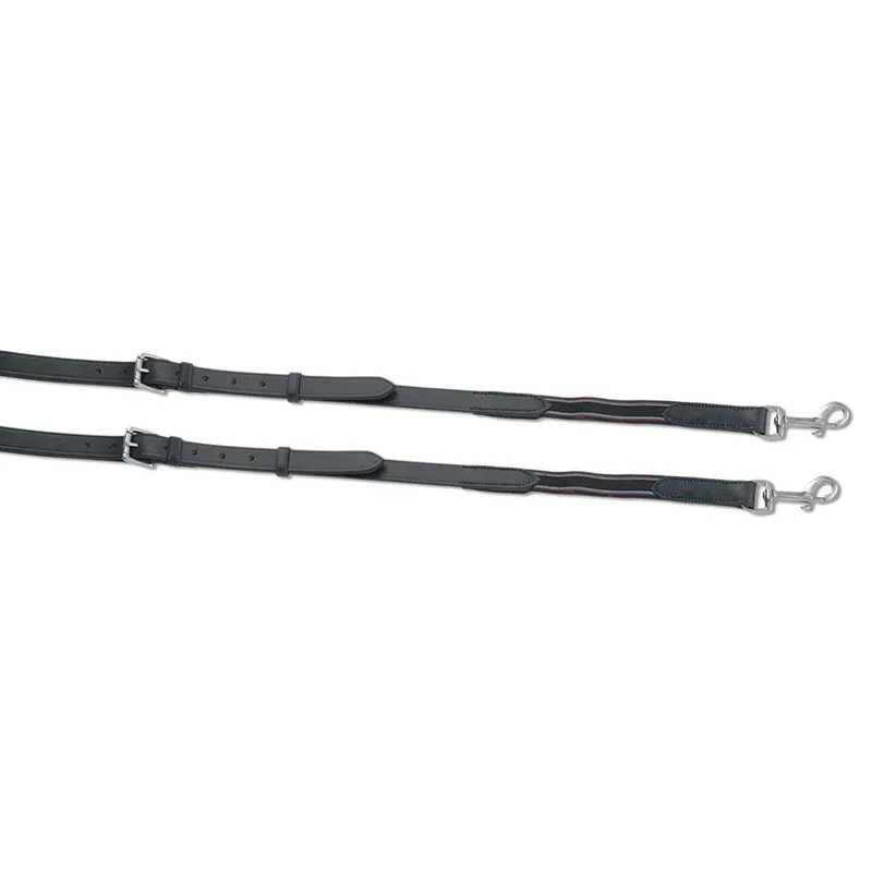 Velociti GARA Leather and Elastic Side Reins - Black
