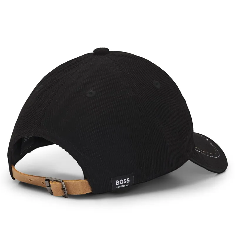 BOSS Equestrian Signed Cord Cap - Black-3