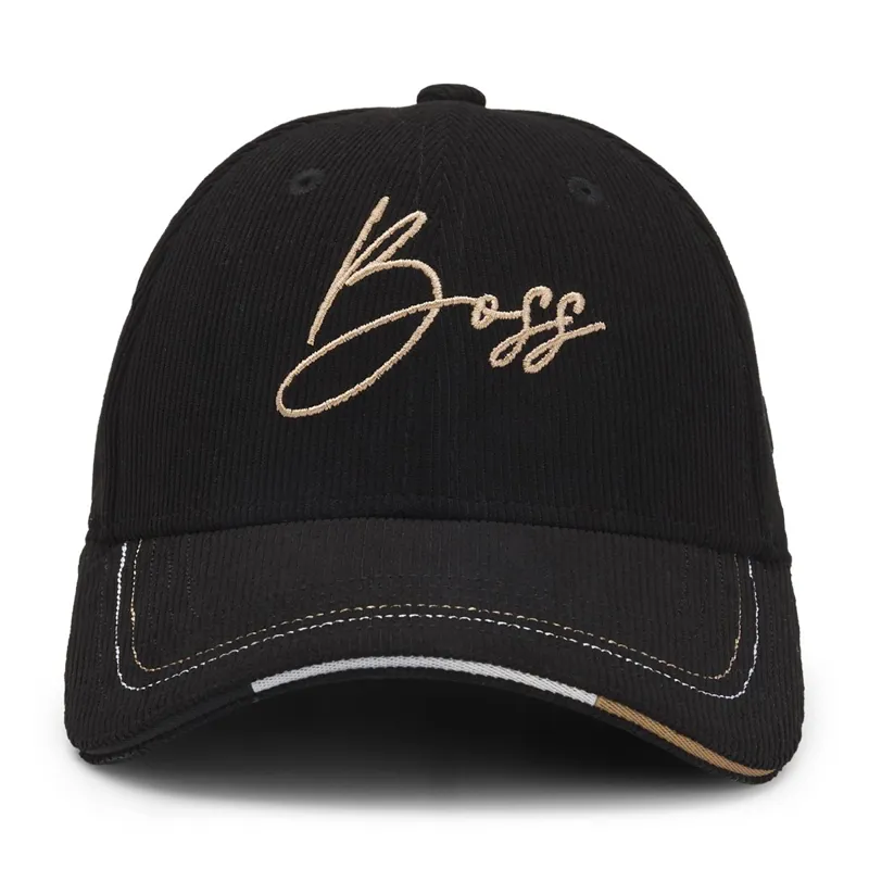 BOSS Equestrian Signed Cord Cap - Black