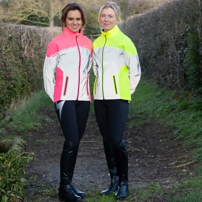 Hy Equestrian Silva Flash Lightweight Duo Reflective Jacket - Pink-1