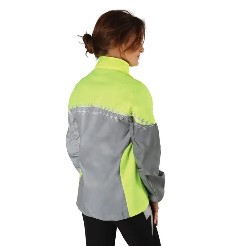 Hy Equestrian Silva Flash Lightweight Duo Reflective Jacket - Yellow-1