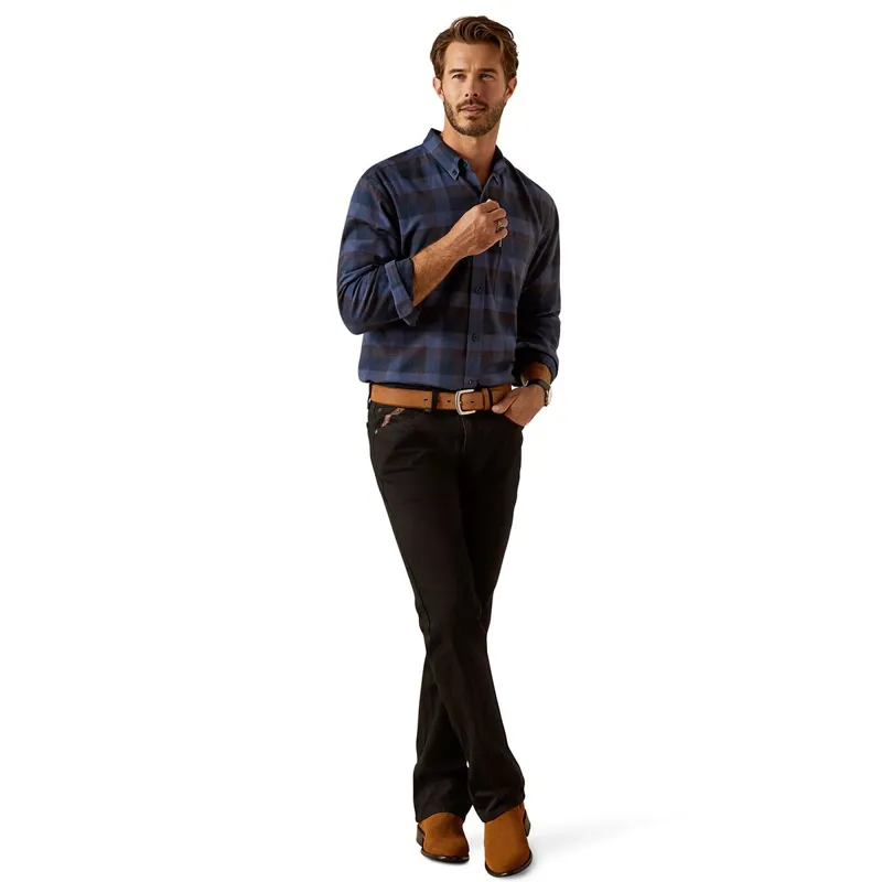 Ariat Country Simmental Men's Shirt - Navy Plaid-3