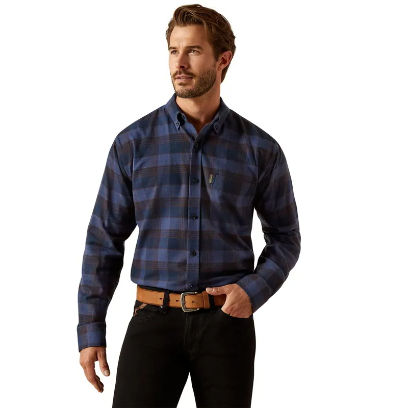 Ariat Country Simmental Men's Shirt - Navy Plaid