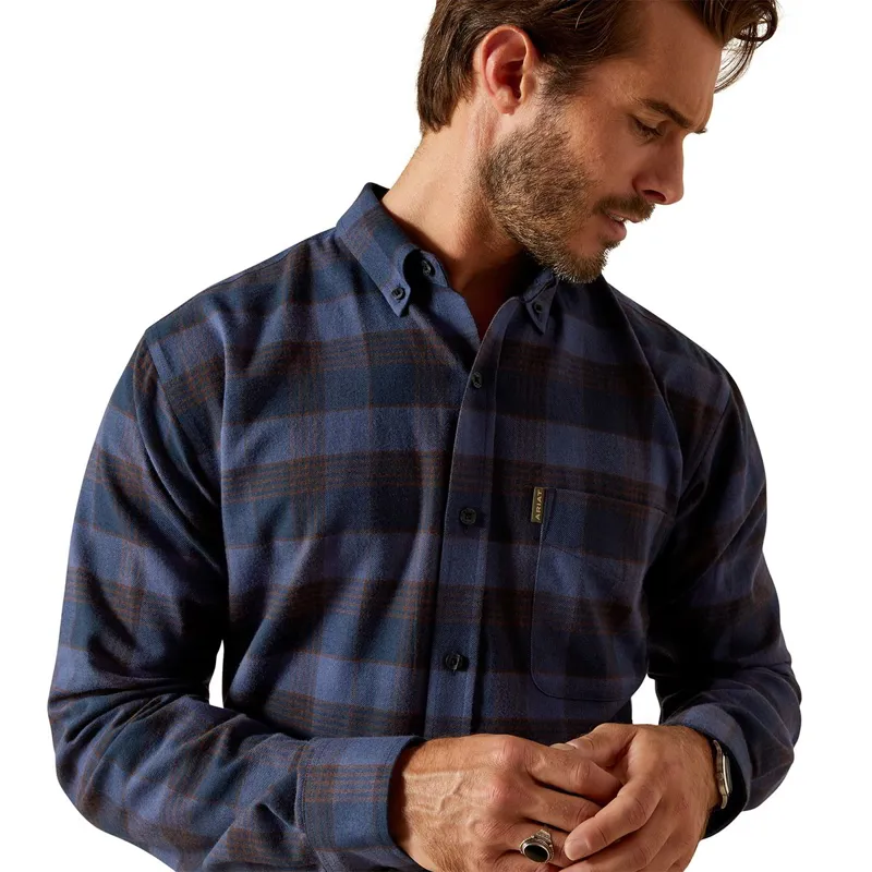 Ariat Country Simmental Men's Shirt - Navy Plaid-2