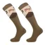 Comodo Unisex Tall Riding Socks - Horses/Brown