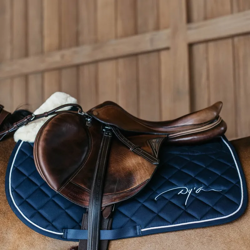 Dy'on Skin-Friendly Jumping Saddle Pad - Navy-4