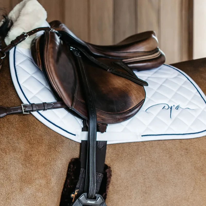 Dy'on Skin-Friendly Jumping Saddle Pad - White-2