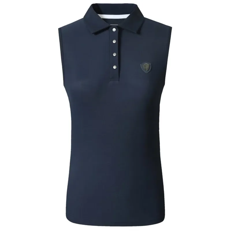 Covalliero Womens Sleeveless Polo Top - Dark Navy - XL