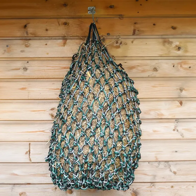 Hy Equestrian Slow Flow Elite Hay Net - Black/Grey/Green-1