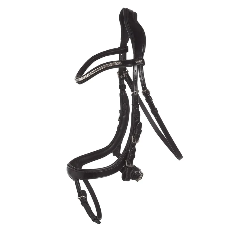 Schockemohle Equitus Omega Anatomic Bridle - Black/Silver