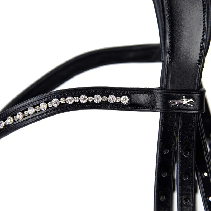 Schockemohle Brantford Anatomic Flash Bridle - Black/Silver-1