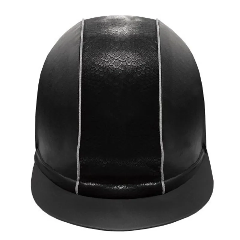Equetech Snakeskin Competition Helmet Cover - Black/Silver
