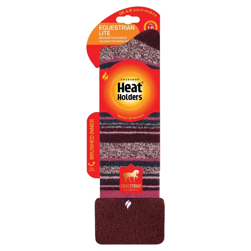 Sockshop Heat Holders Women's Lite Boot Socks - Daphne Cabernet-1