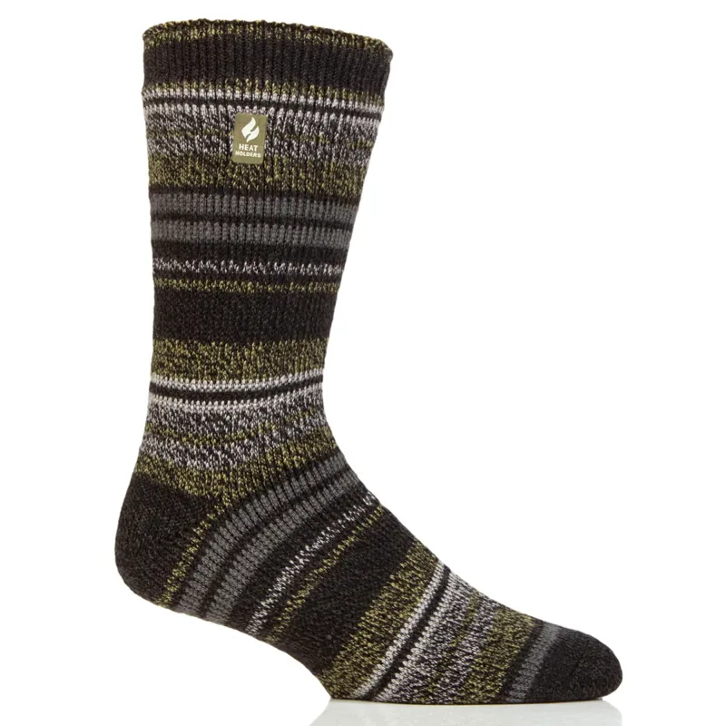 Sockshop Heat Holders Bari Men's Thermal Socks - Olive/Black