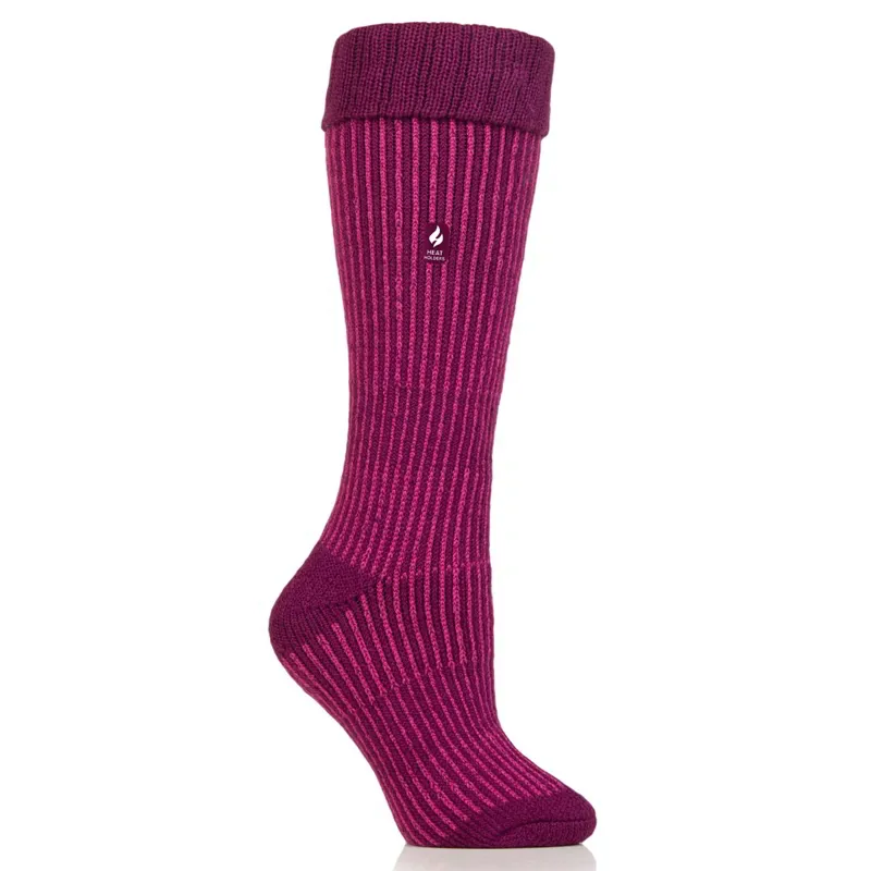 Sockshop Heat Holders Begonia Women's Boot Socks - Fuchsia Red