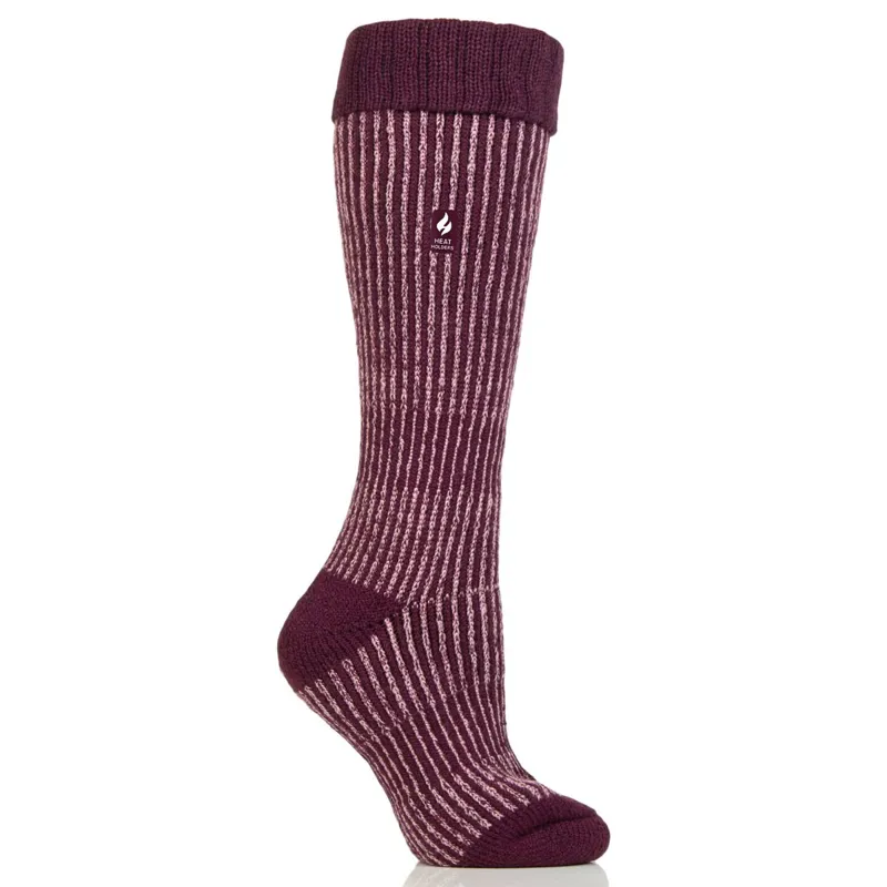 Sockshop Heat Holders Begonia Women's Boot Socks - Cabernet
