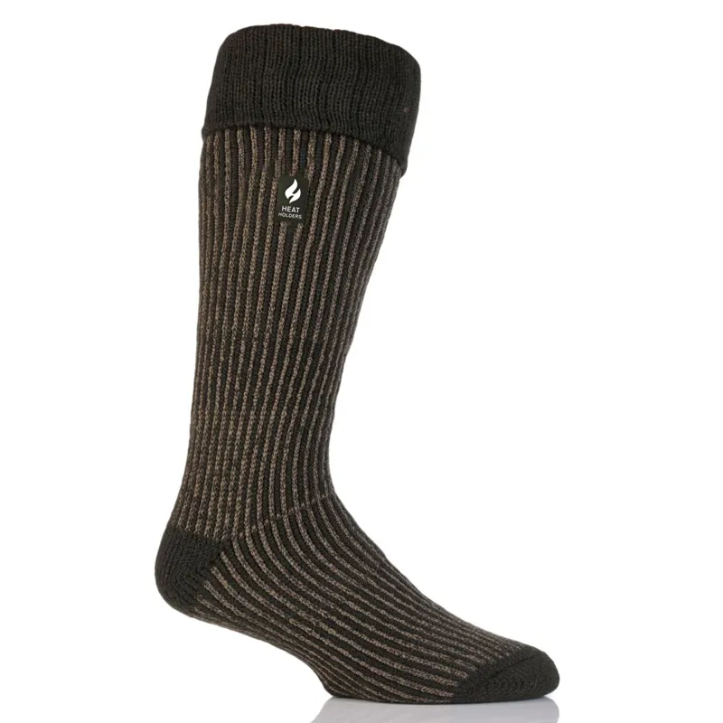 SockShop Heat Holders Buzzard Mens Thermal Boot Socks - Green