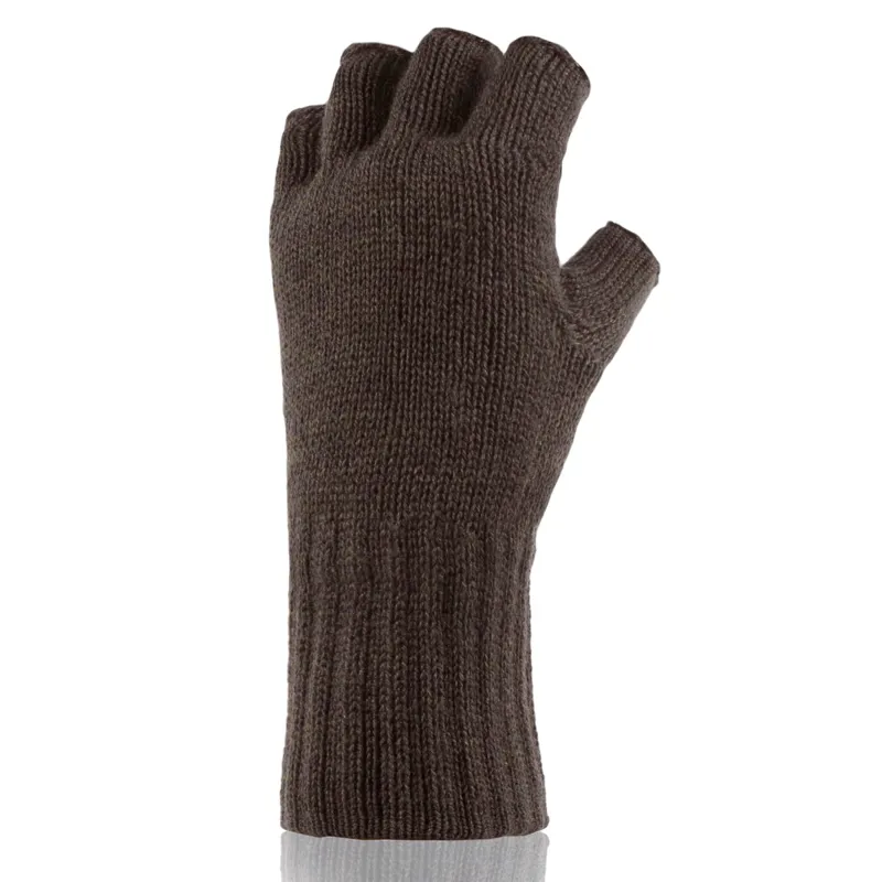Sockshop Heat Holders Skala Men's Fingerless Gloves - Green