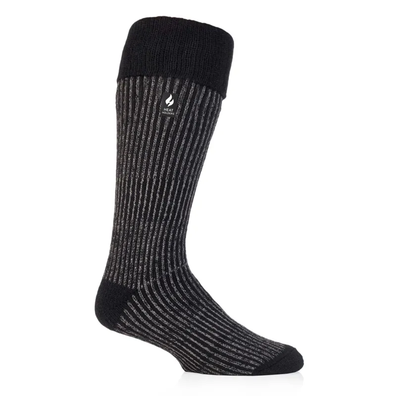 SockShop Heat Holders Buzzard Men's Thermal Boot Socks - Black
