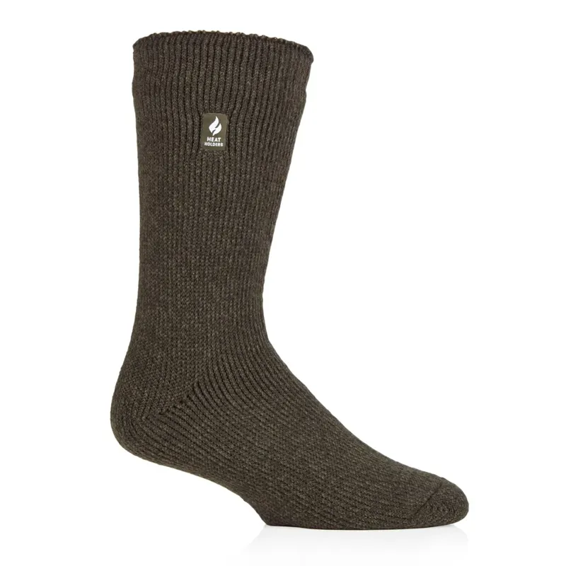 SockShop Heat Holders Finch Men's Crew Thermal Socks Forest Green