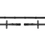 Schockemohle Soft Rubber Reins with Leather Stops - Black/Silver