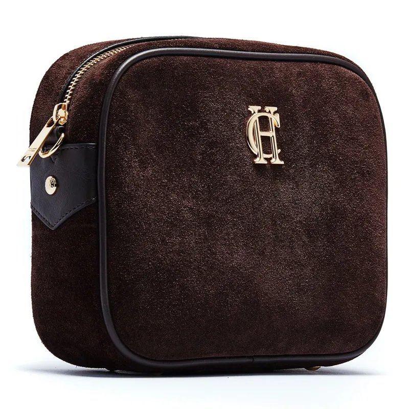 Holland Cooper Soho Camera Bag - Chocolate Suede-7