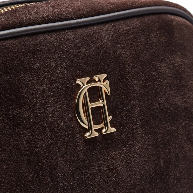 Holland Cooper Soho Camera Bag - Chocolate Suede-3