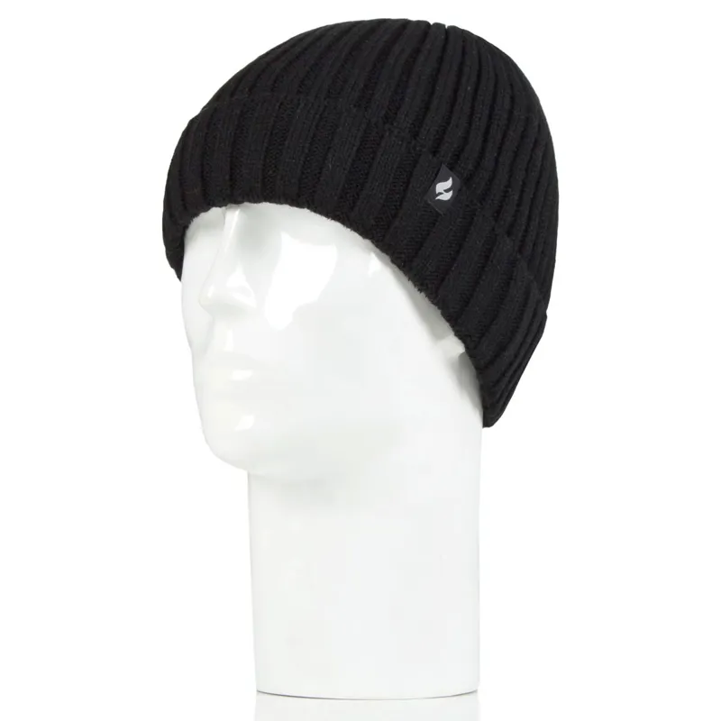 Sockshop Heat Holders Lawson Men's Beanie Hat - Black