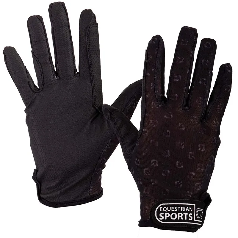 QHP Solar Mesh Women's Riding Gloves - Black