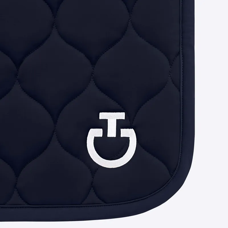Cavalleria Toscana Circular-Quilted Jersey Jump Saddle Pad - Navy-1