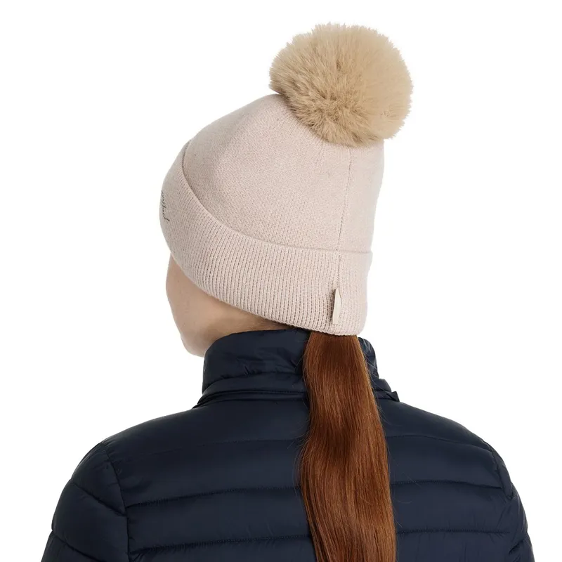 LeMieux Sparkle Beanie with Pom Pom - Stone-5