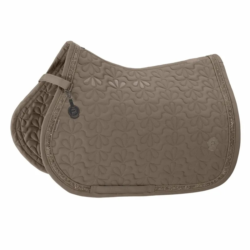 Eskadron Platinum Sparkle Jewel Saddle Pad - Smokey Taupe