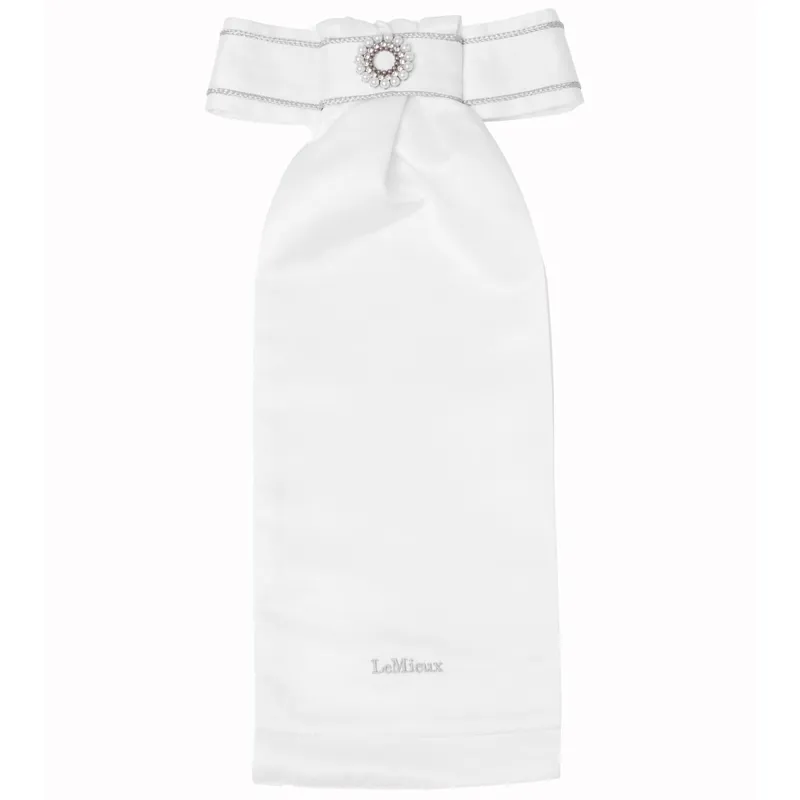 LeMieux Sparkle Stock Tie - White-2