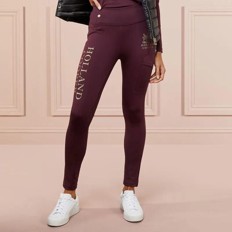 Holland Cooper Sport Legging Women's Riding Tights - Mulberry
