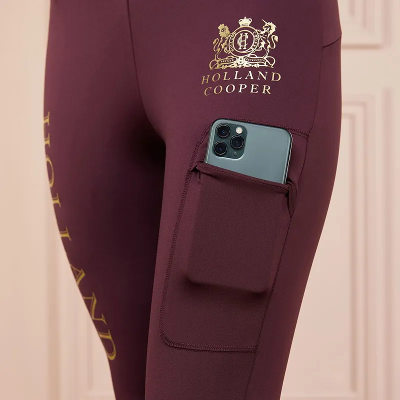 Holland Cooper Sport Legging Women's Riding Tights - Mulberry-3