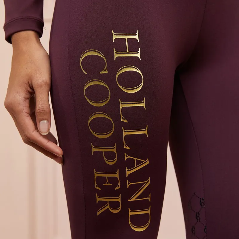 Holland Cooper Sport Legging Women's Riding Tights - Mulberry-4