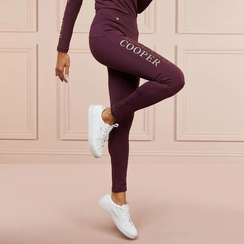 Holland Cooper Sport Legging Women's Riding Tights - Mulberry-5