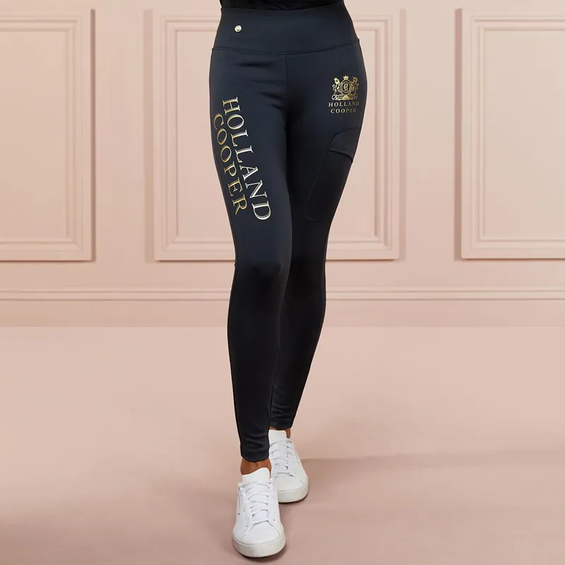 Holland Cooper Sport Leggings Womens Riding Tights - Slate