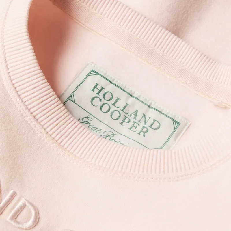 Holland Cooper Sporting Heritage Ladies Crew Pullover - Pale Pink-5