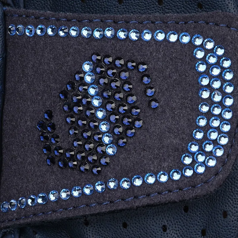 Samshield V-Skin Swarovski Riding Gloves - Blue/Light Blue Crystals-1