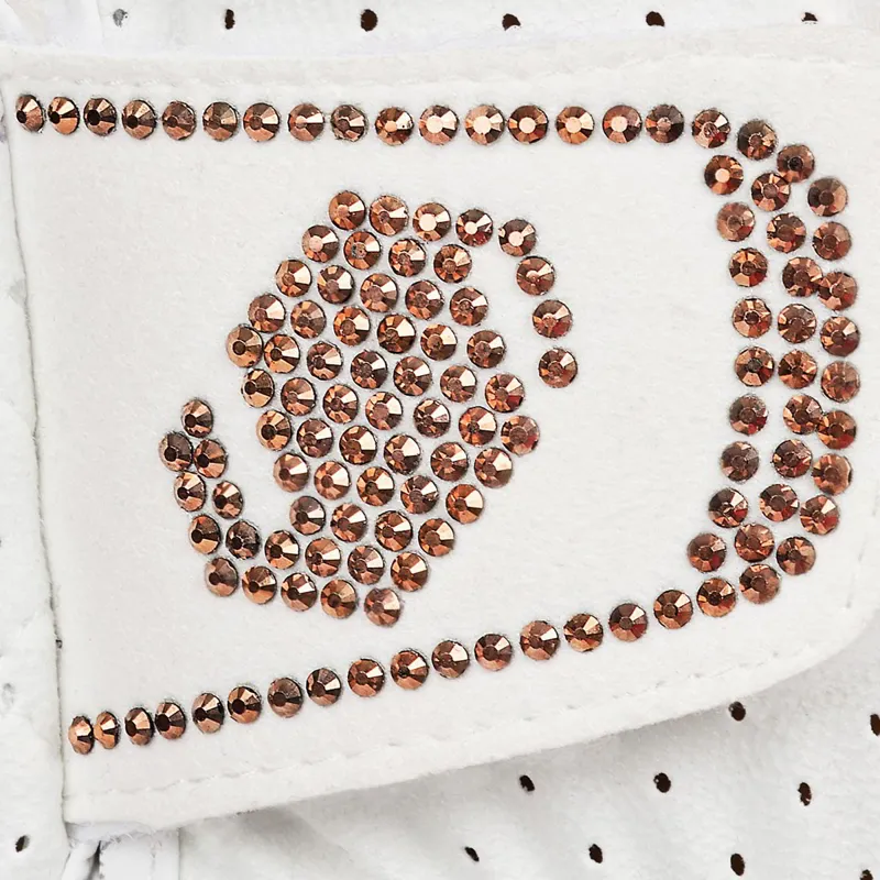 Samshield V-Skin Swarovski Riding Gloves - White/Rose Gold-1